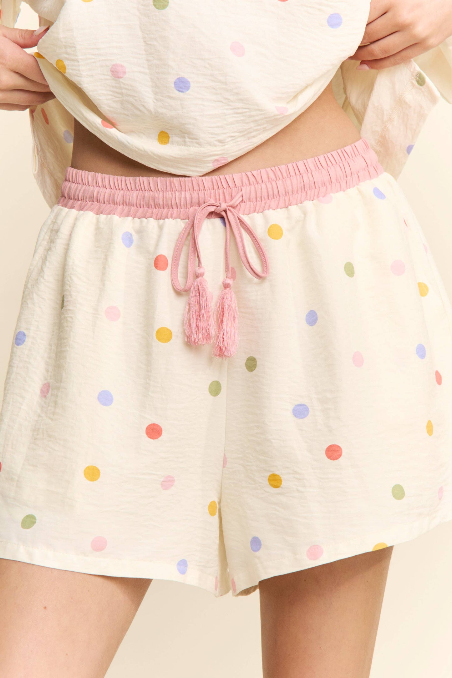 MULTICOLOR POLKADOT 2 PC SET