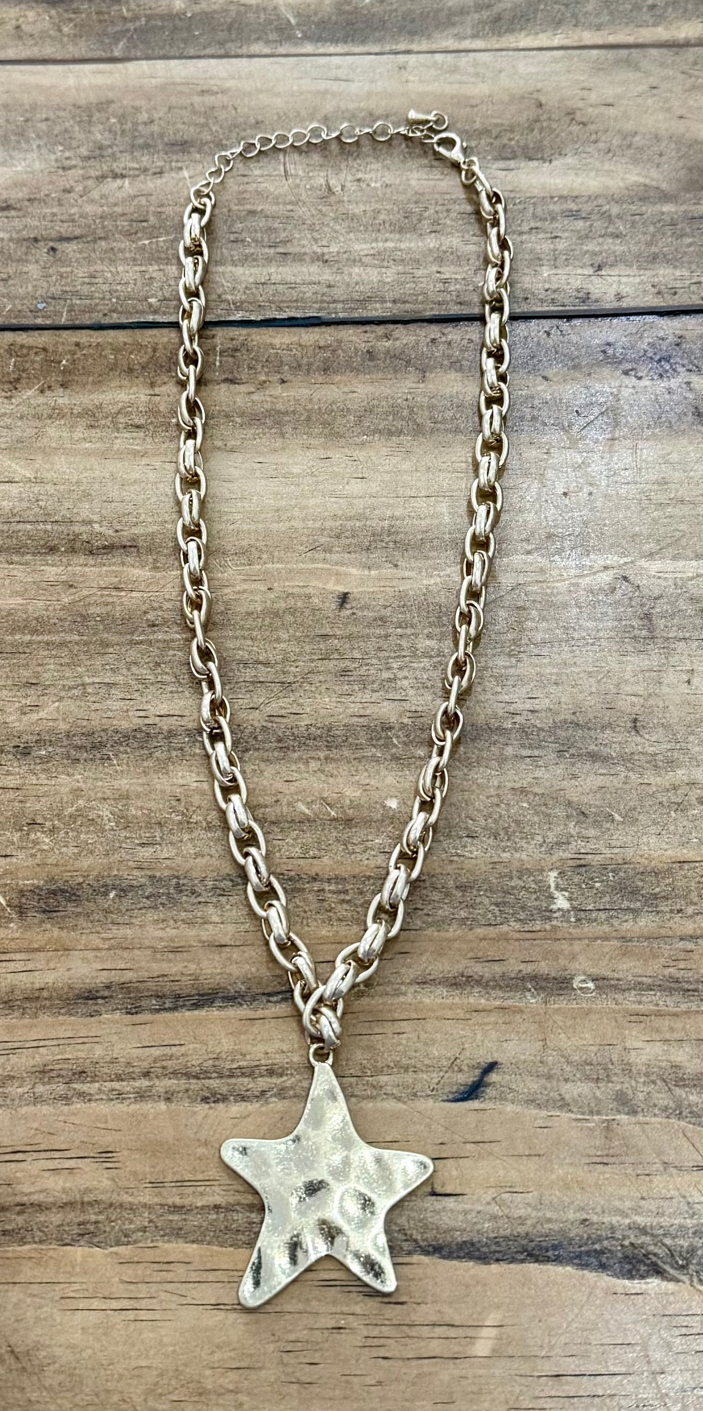 Hammered Star Necklace