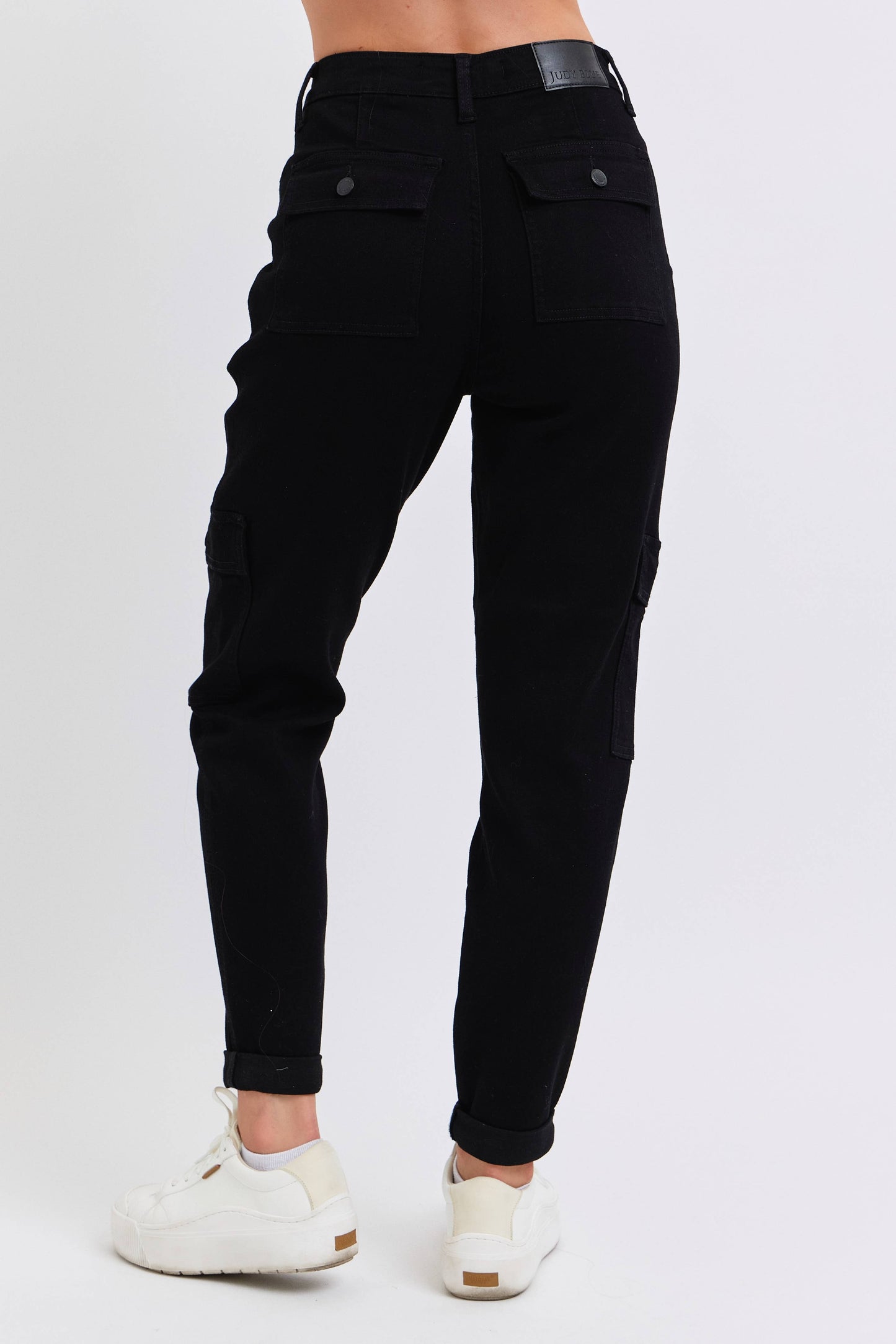 High Waisted Cargo Cuffed Jogger