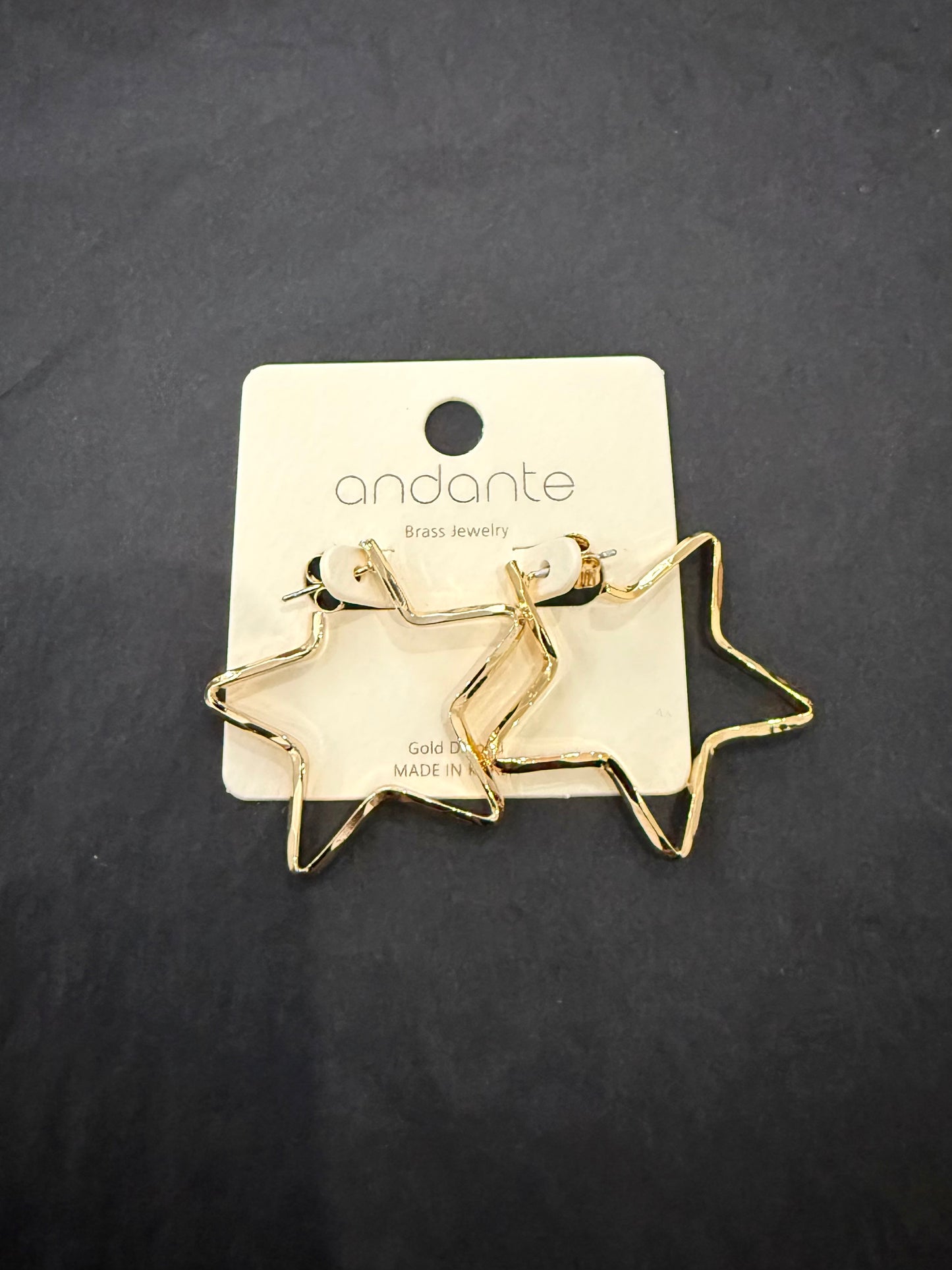 Star outline earrings