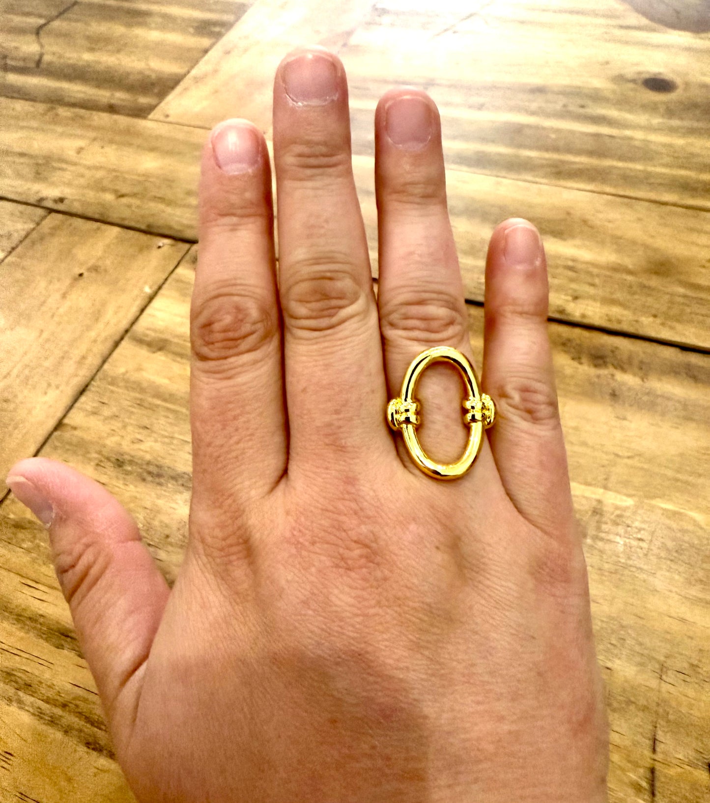 Gold Oval Ring
