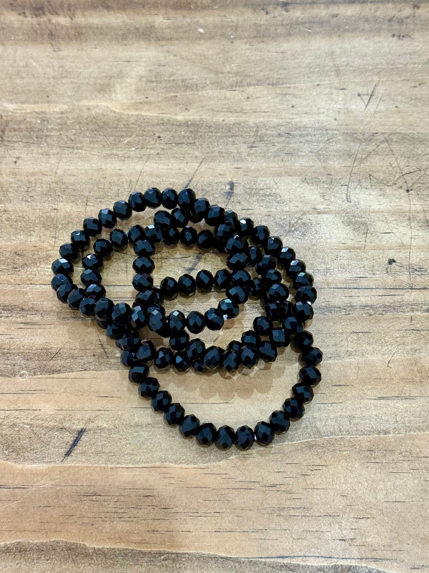 Black Bead Bracelet