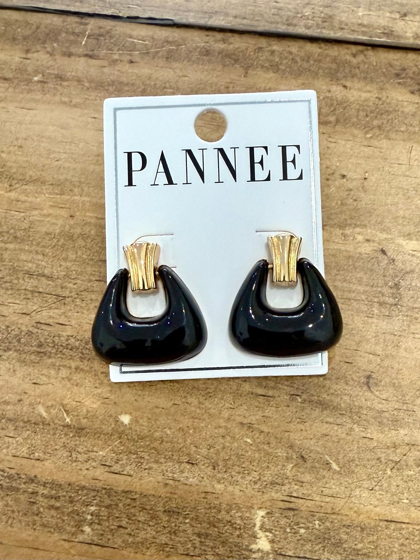 Black & Gold Pannee Earrings