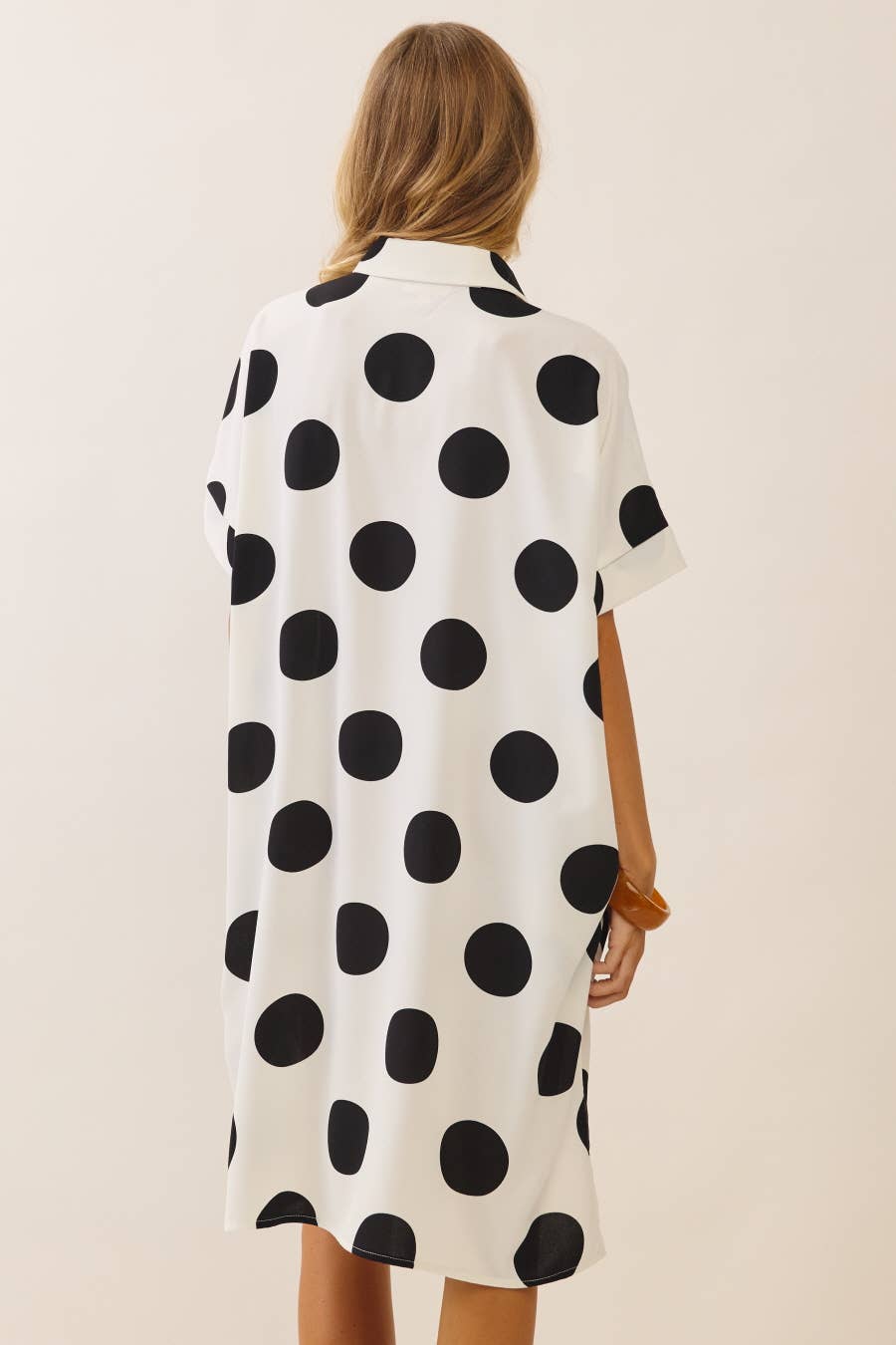 Short Sleeve Polka Dot Dress