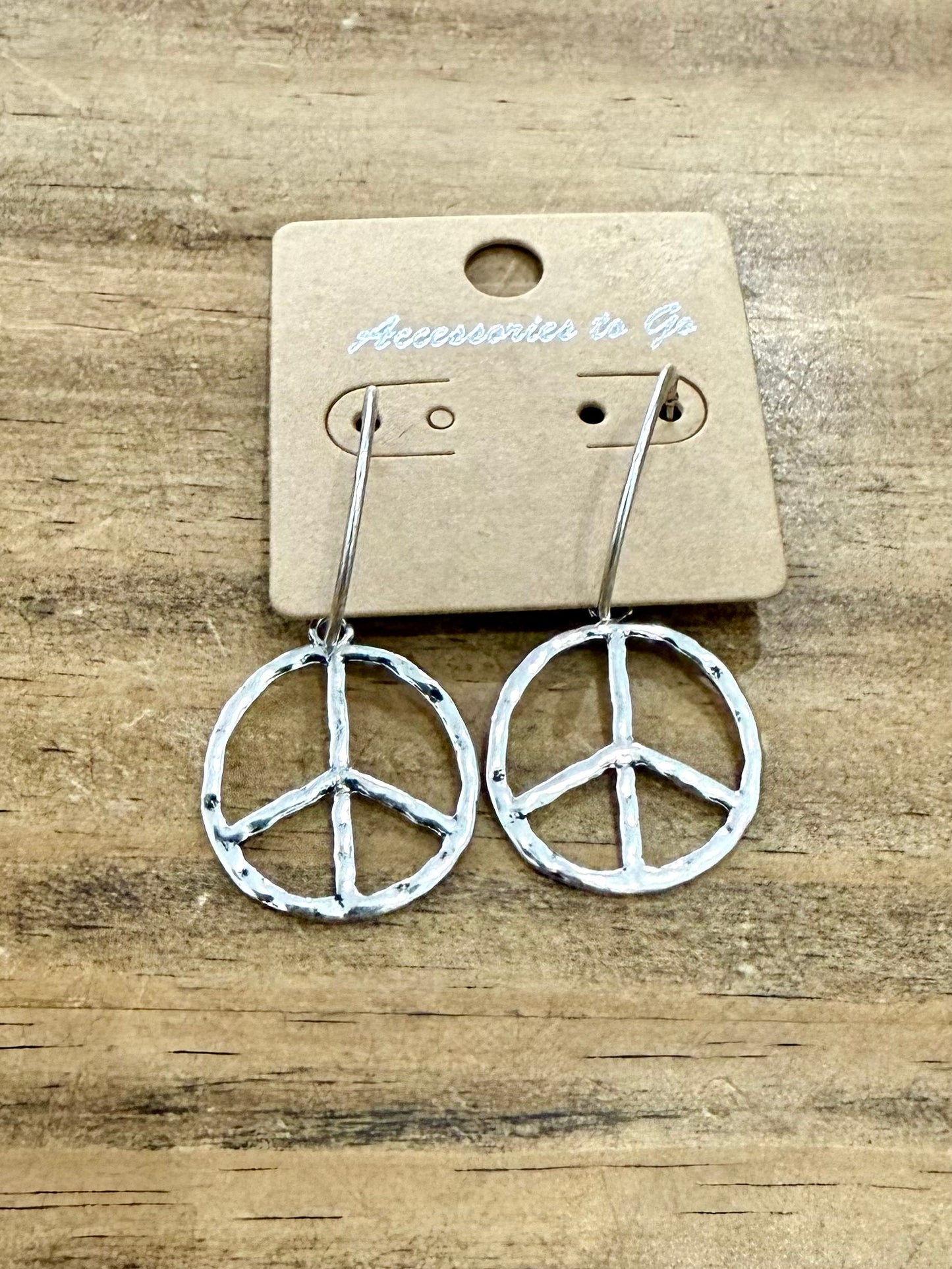 Peace sign earrings
