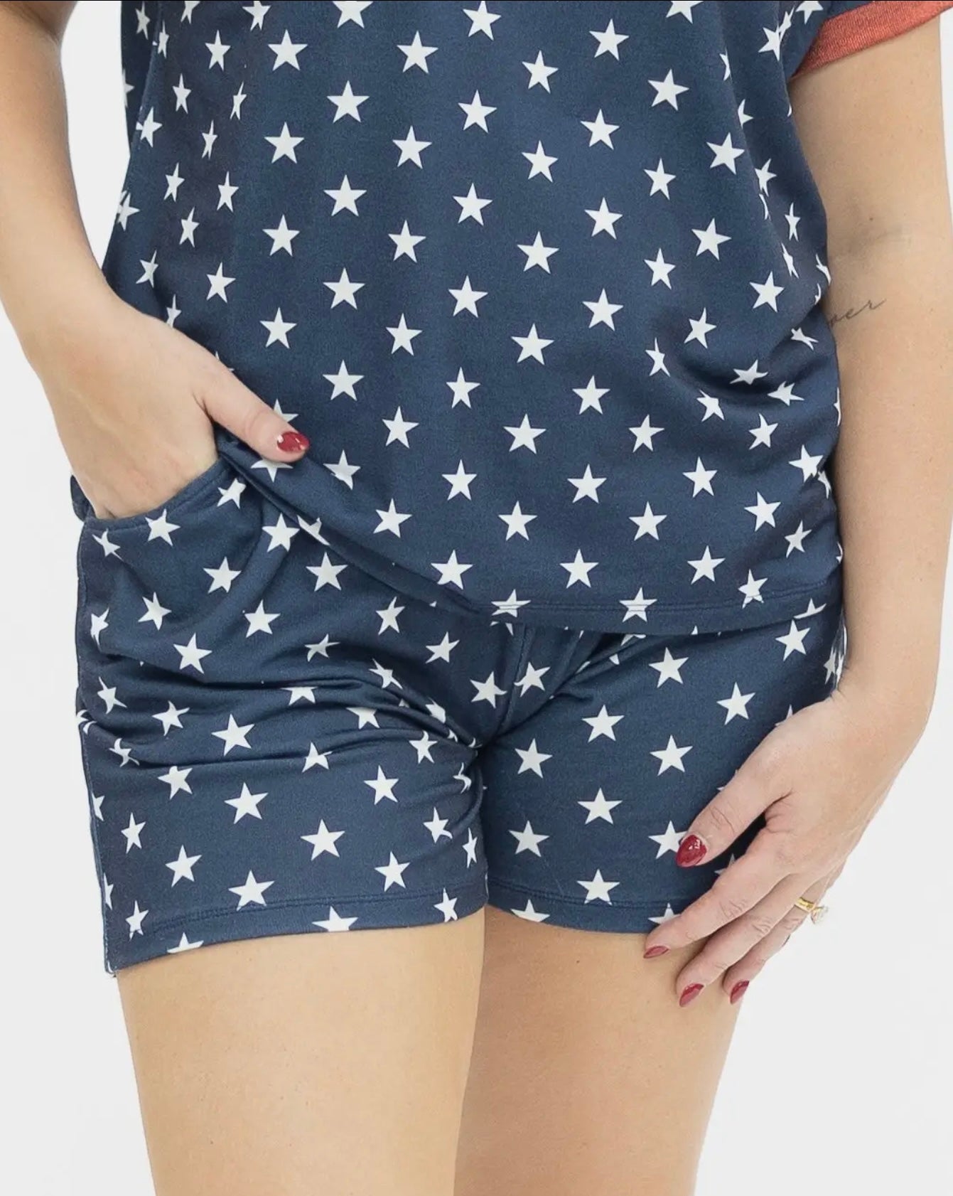 Blue & White Star Shorts