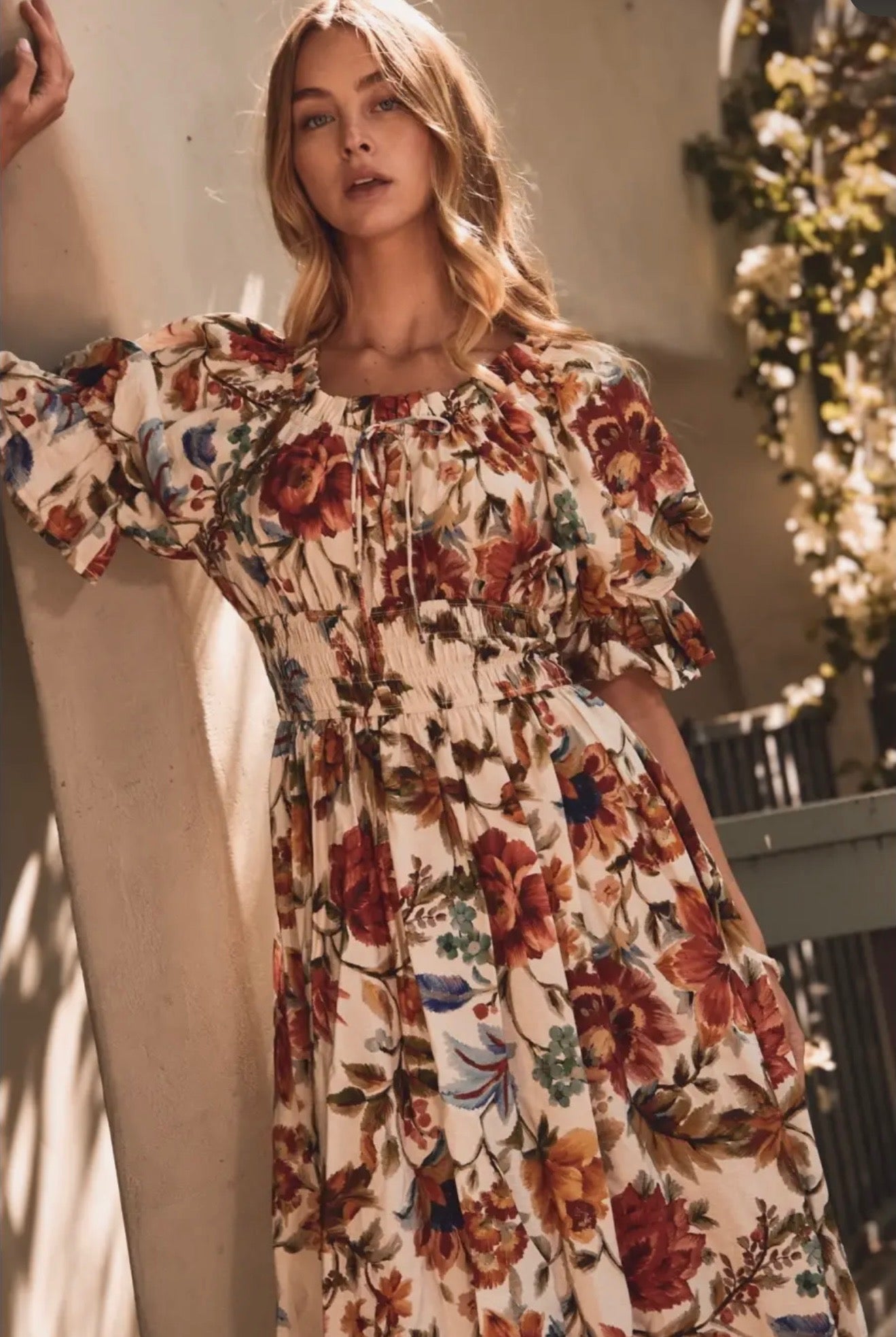 Fall Floral Dress