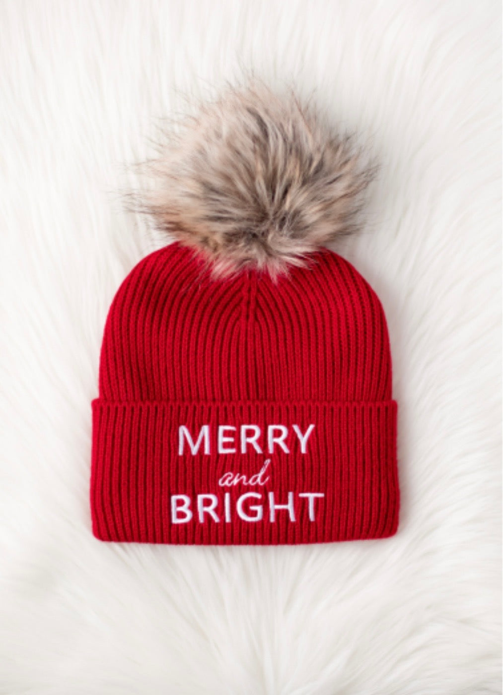 Knit Pompom Beanie