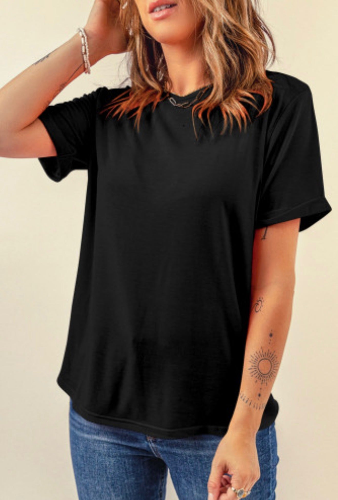 Casual crew neck tee