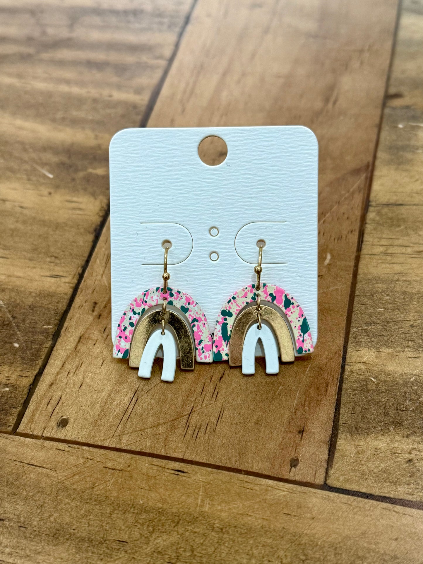 Pink Rainbow Earrings