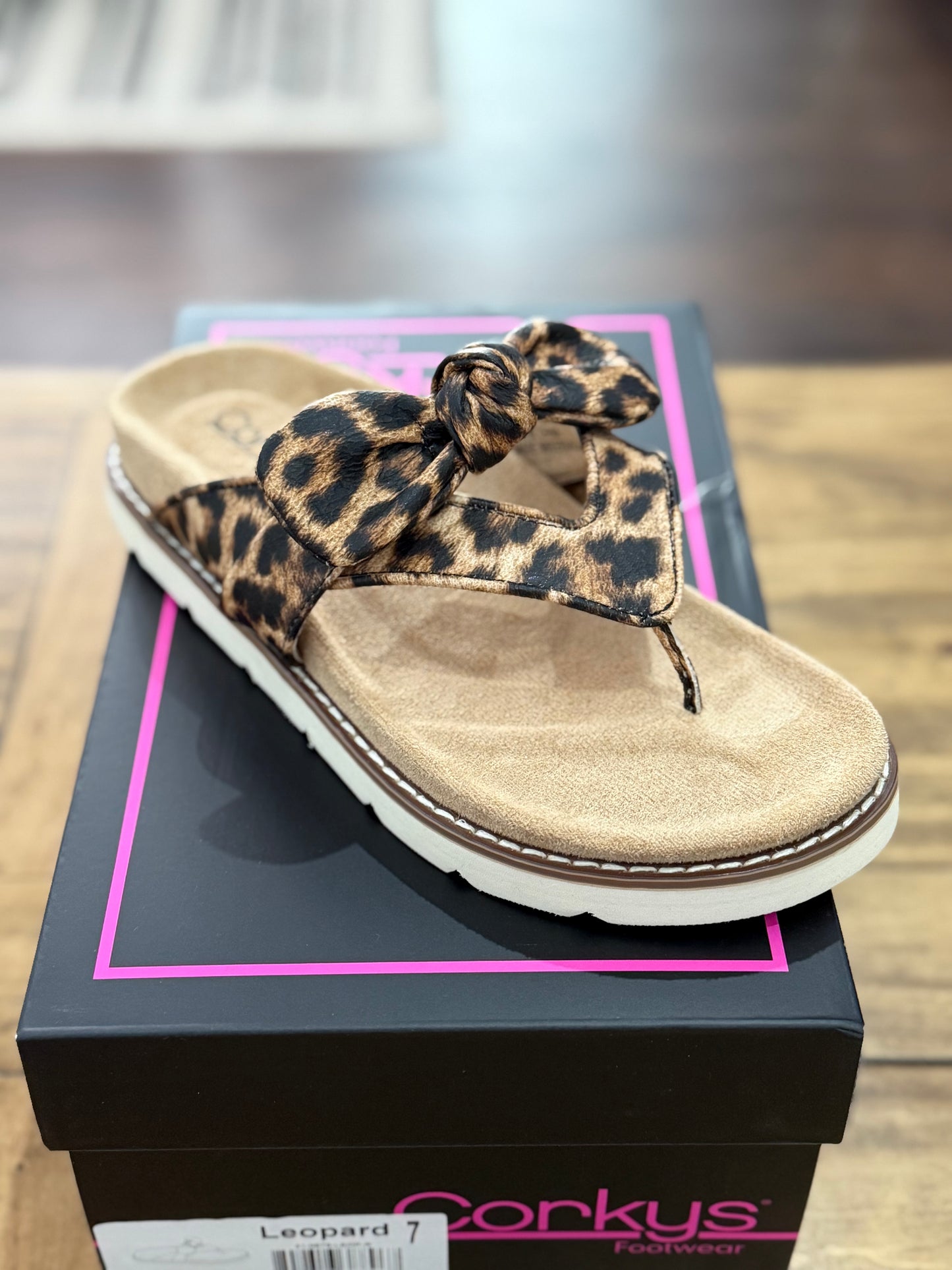 Leopard Never Settle Sandals