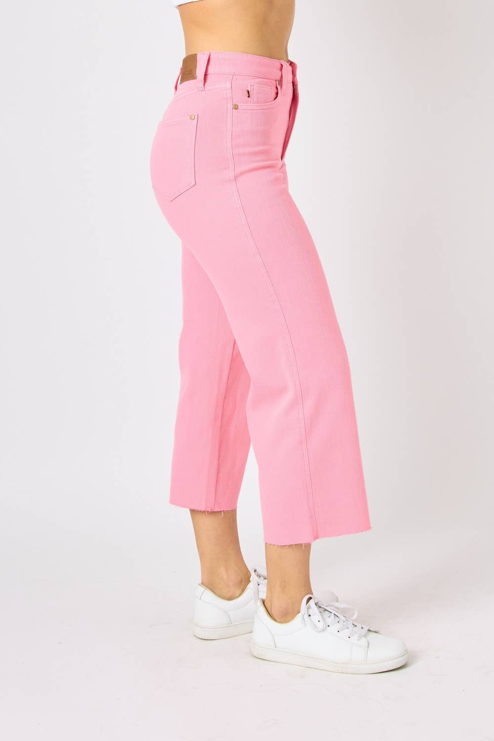 HW Garment Dyed Tummy Control Crop Wide - PLUS