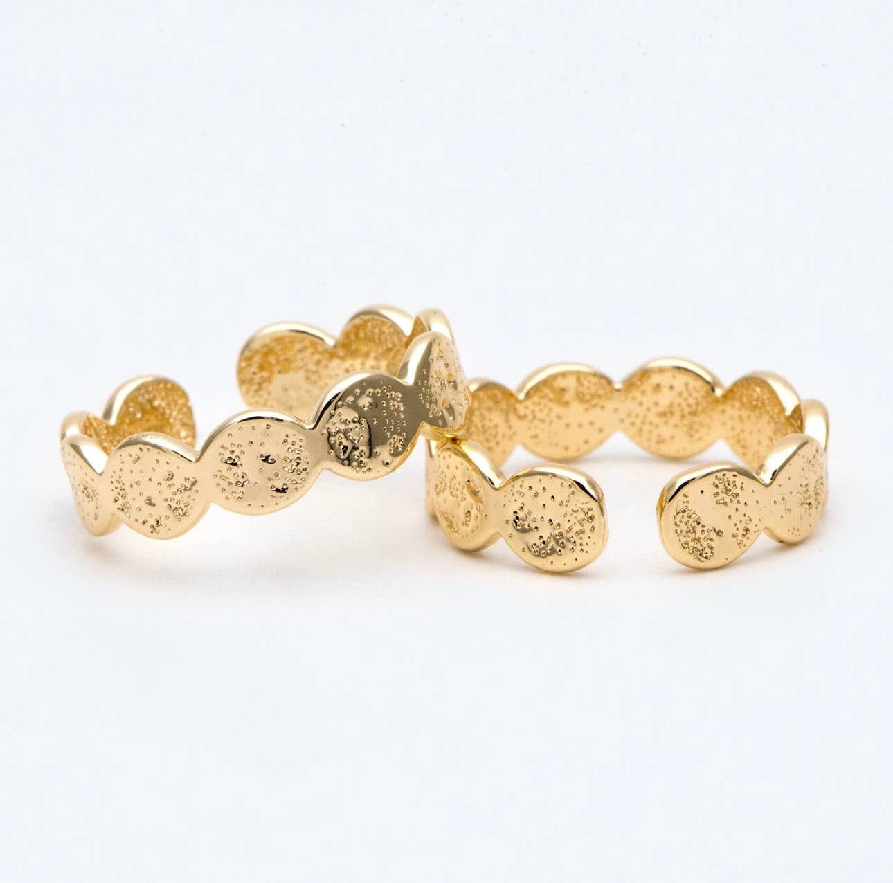 Emory adjustable ring | gold hammered | gold plated