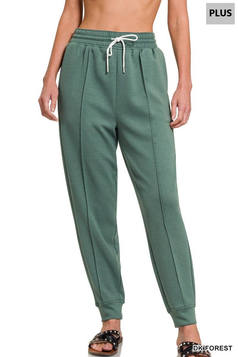 Plus Scuba Joggers With Pockets