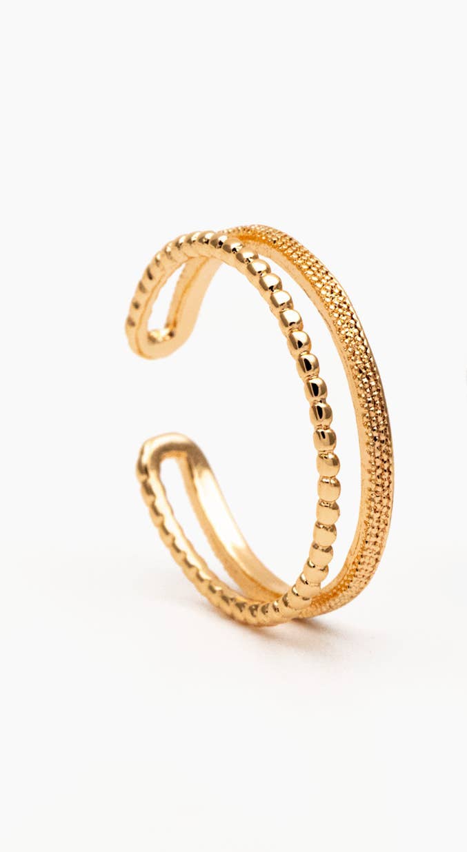 Elliana ring | stacking ring set | gold plated adjustable