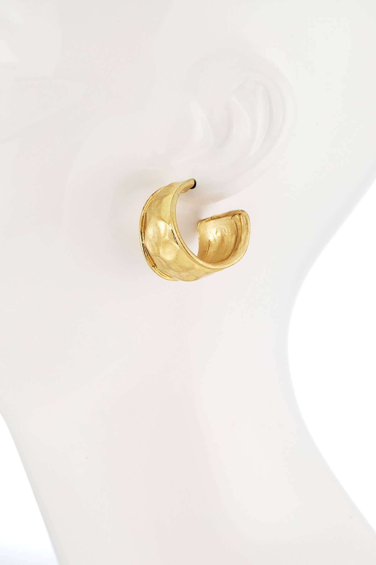 Hypoallergenic Hammered Vintage Metal Hoops