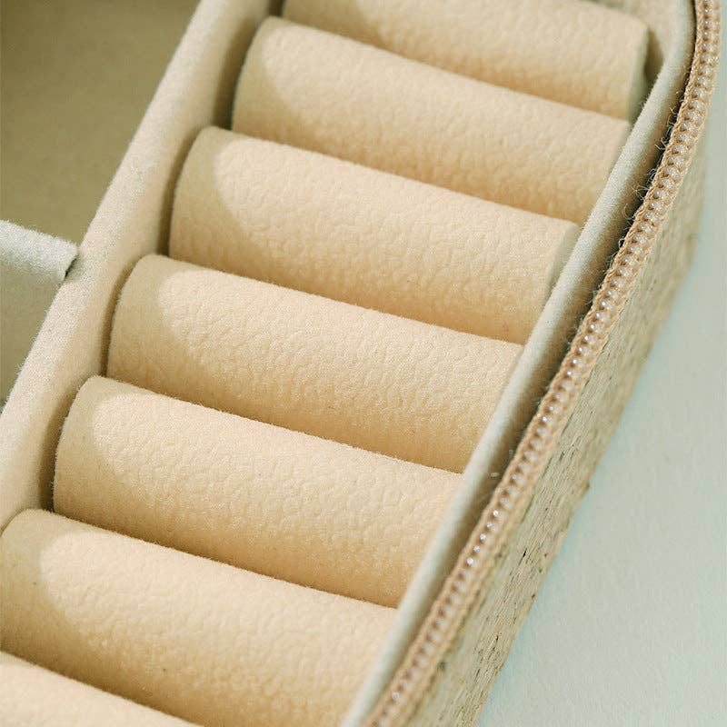 Soft Wood Print Zipper Jewelry Case DPC251619