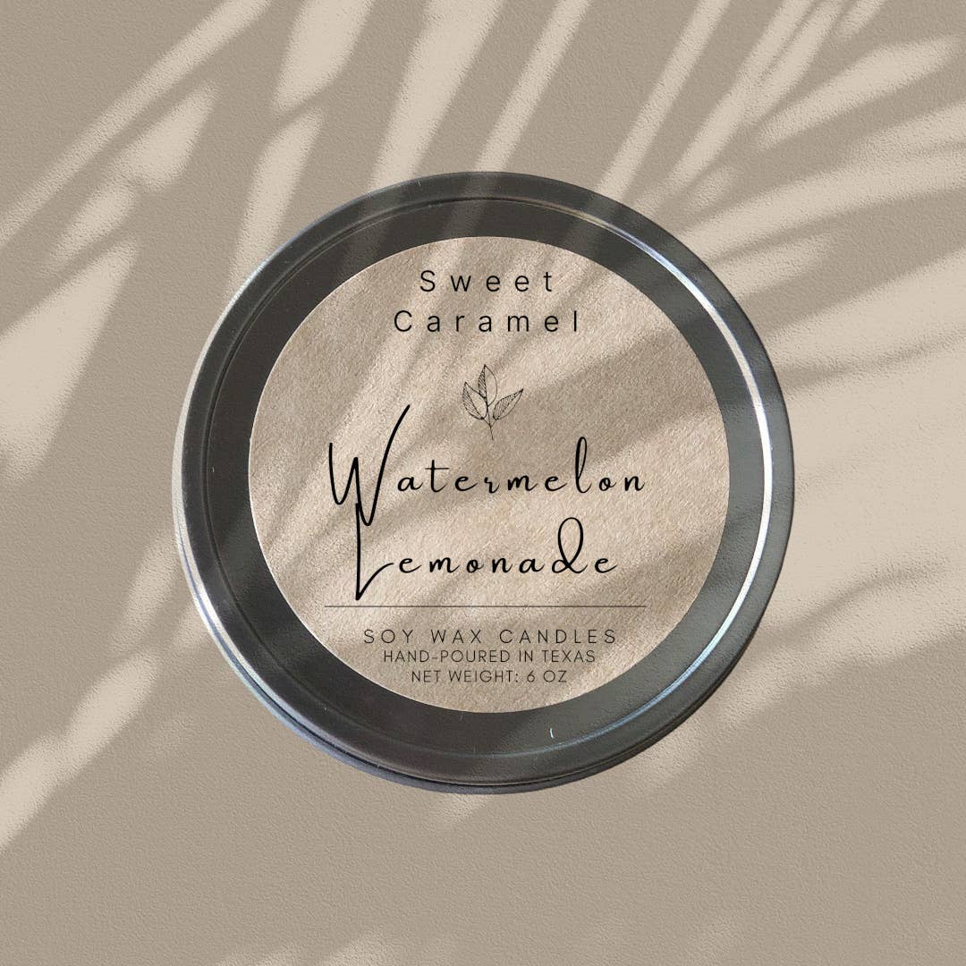 Watermelon Lemonade Soy Candle - Tins 6 oz