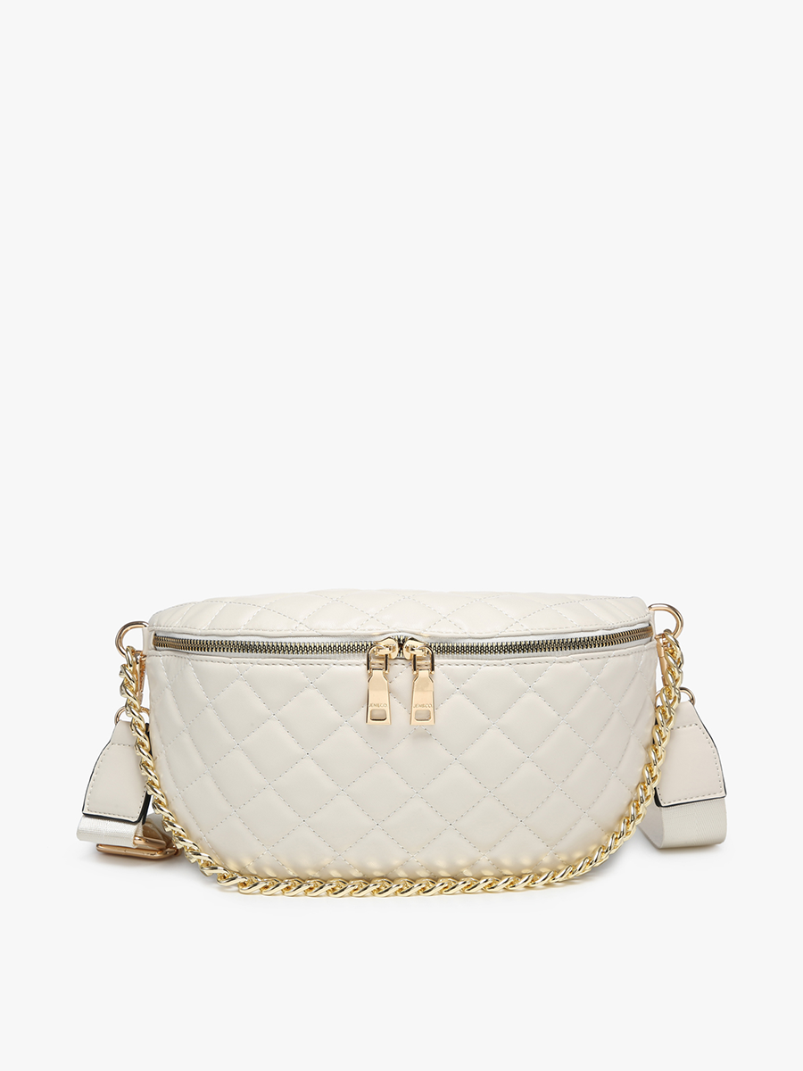 M2402 Sylvie Quilted Belt Bag with Chain Strap