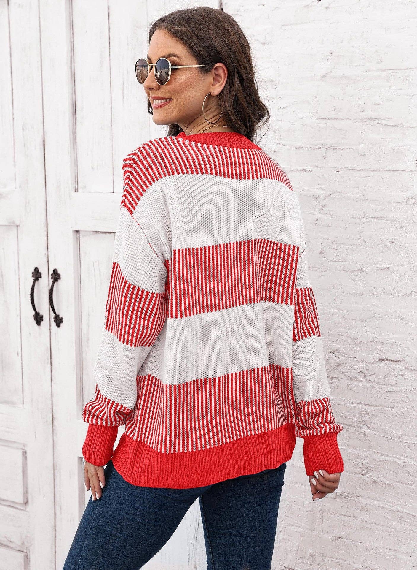 Colorblock Striped Sweater for Fall/Winter