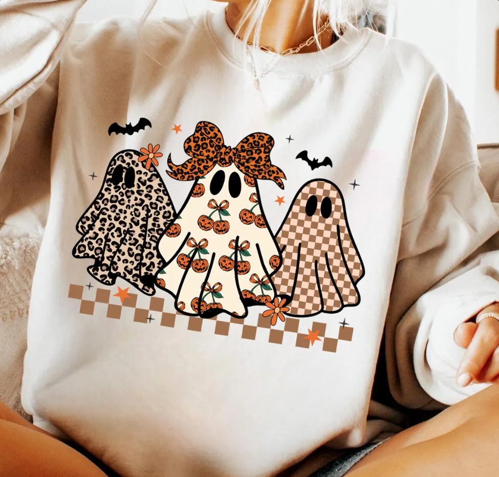 Preppy Halloween Ghost Tee/Sweatshirt