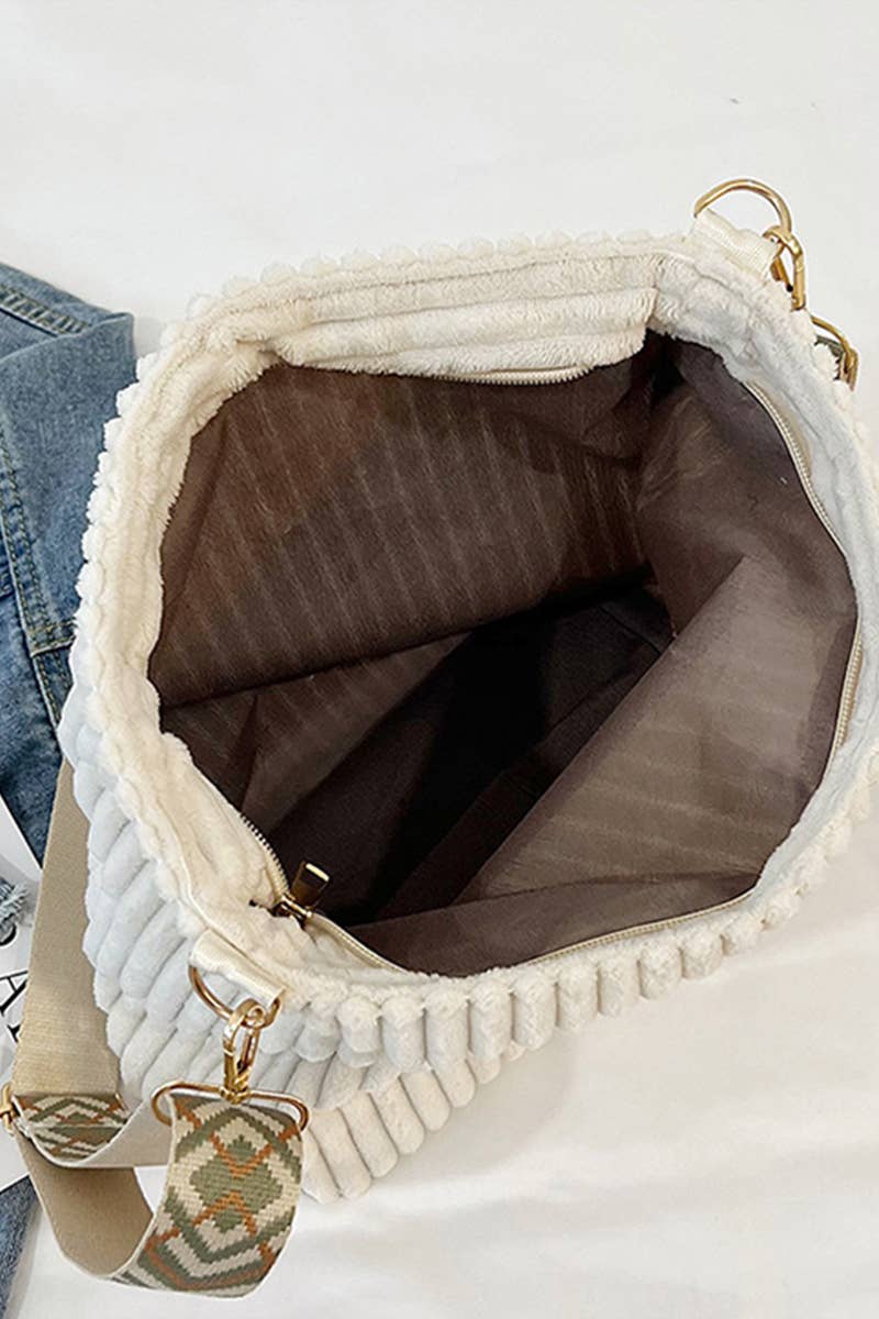 ',....Corduroy Tote Bag With Guitar Shoulder Strap SI-28151