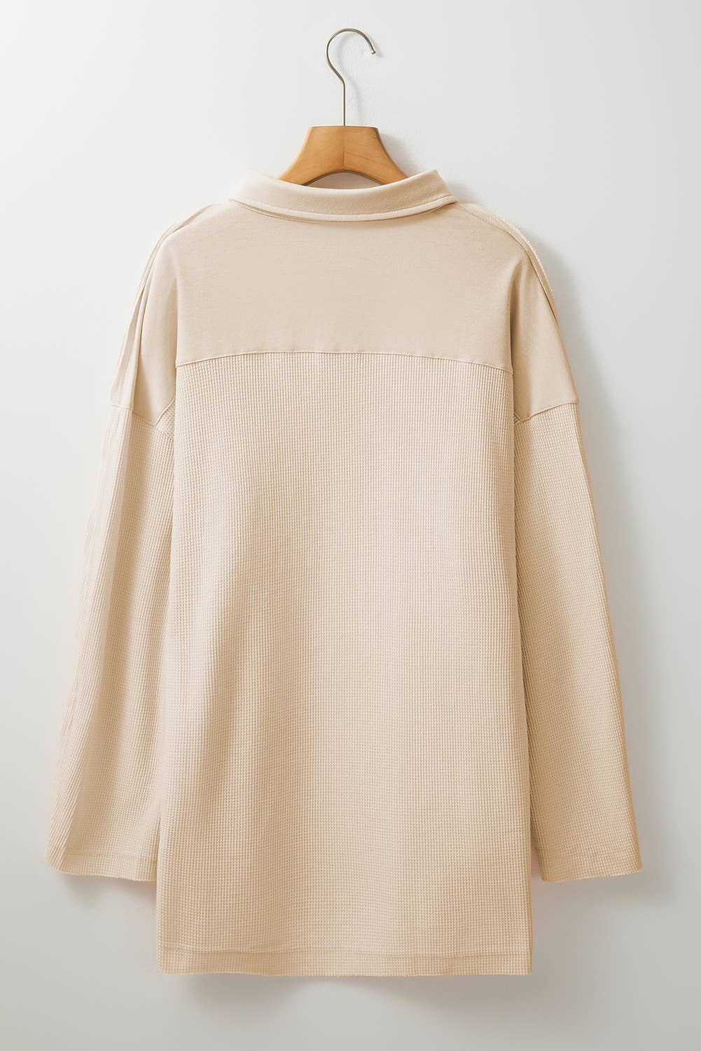 Plus Size Thermal Long Sleeve V Neck Knit Top (S-3X)