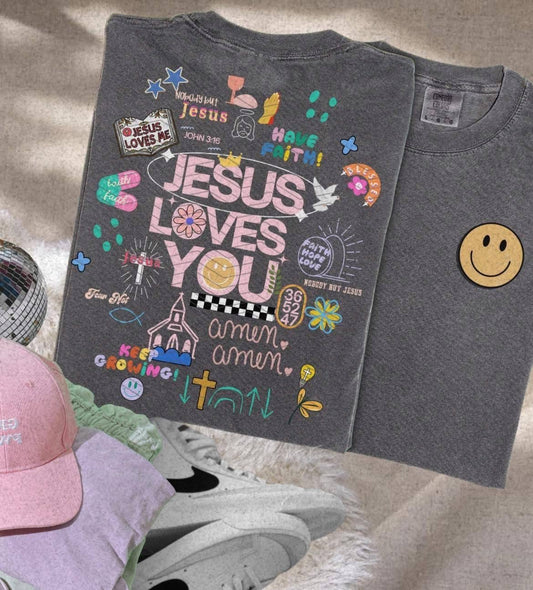 Jesus loves you Graphic Tee Comfort Colors