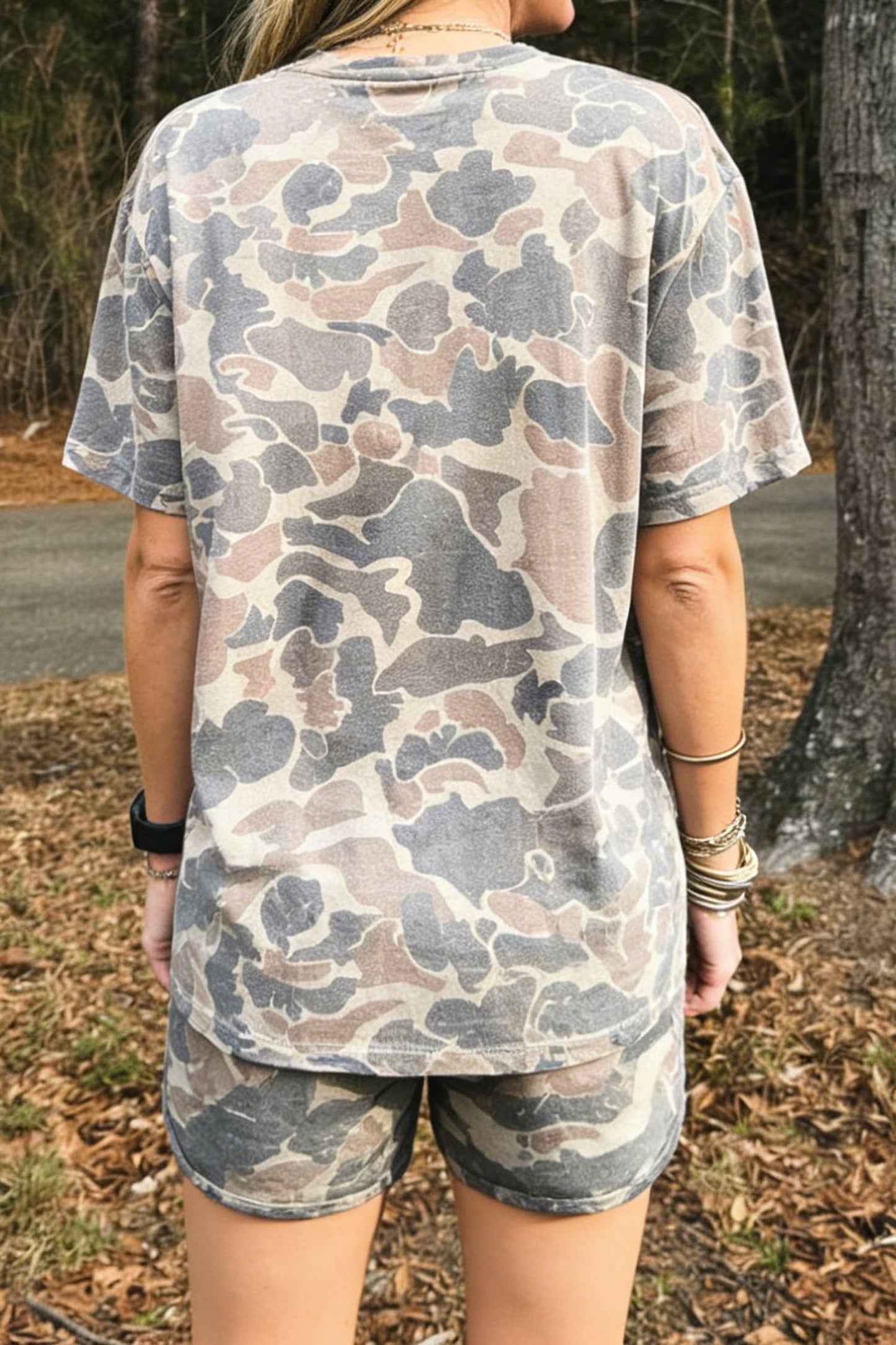LDC High Waist Camouflage Short Set