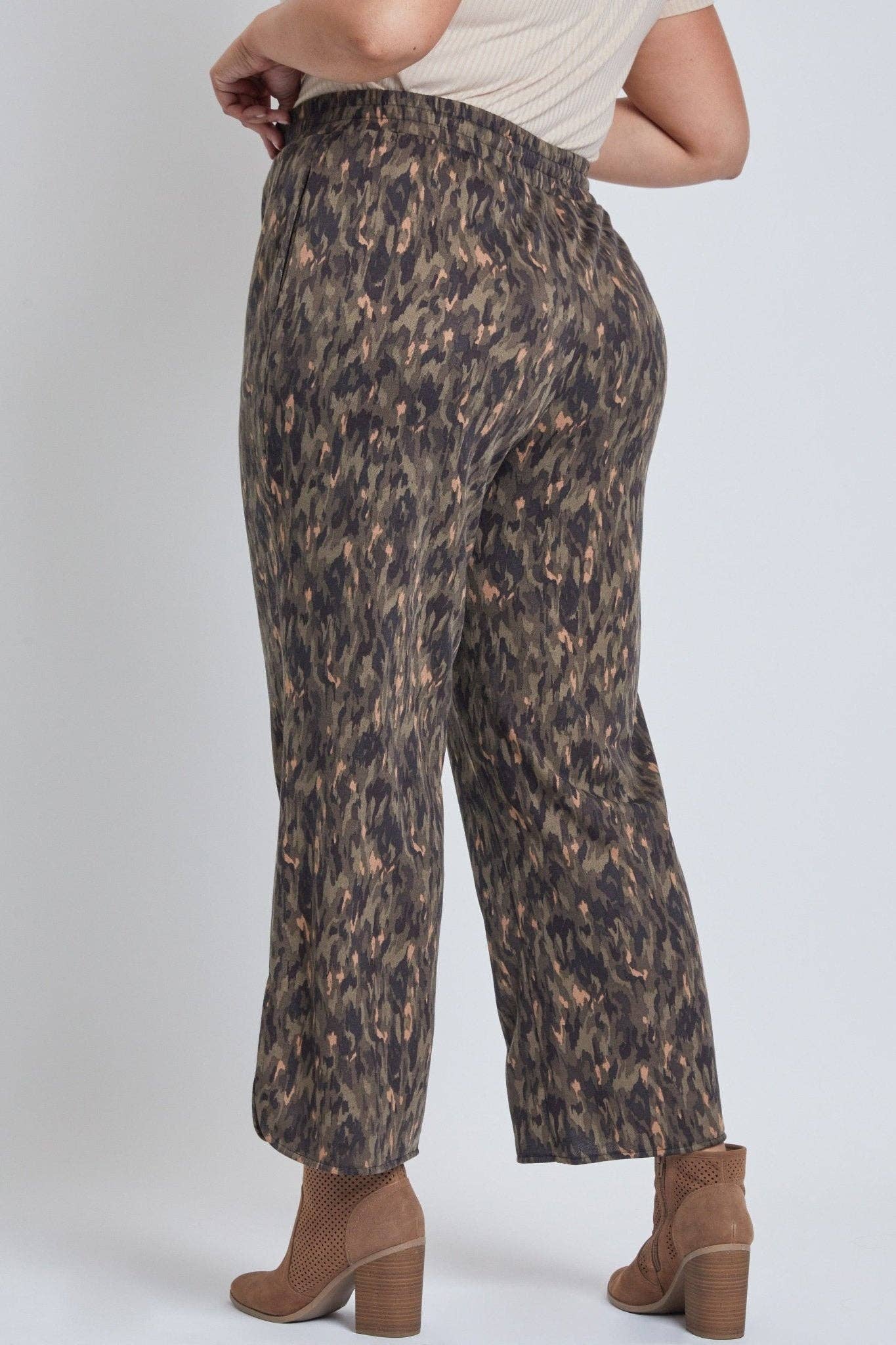 Missy Plus Size Drawstring Wide Leg Pant