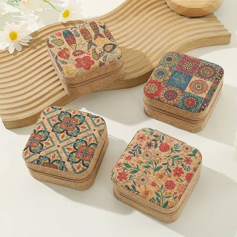 Soft Wood Print Zipper Jewelry Case DPC251619