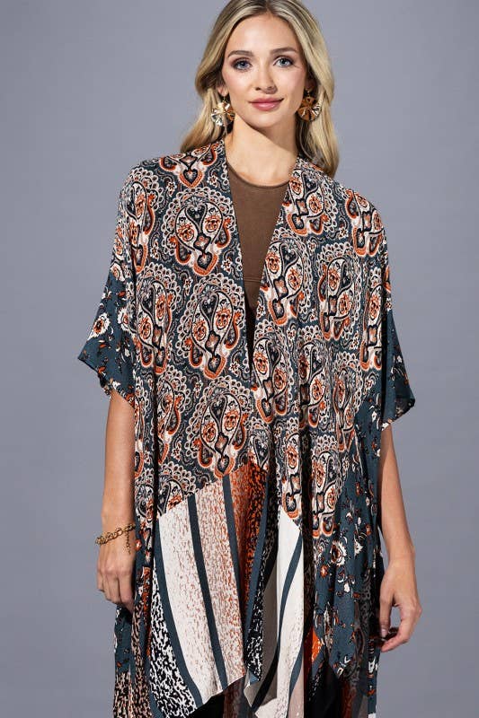 Vintage Inspired Paisley Kimono