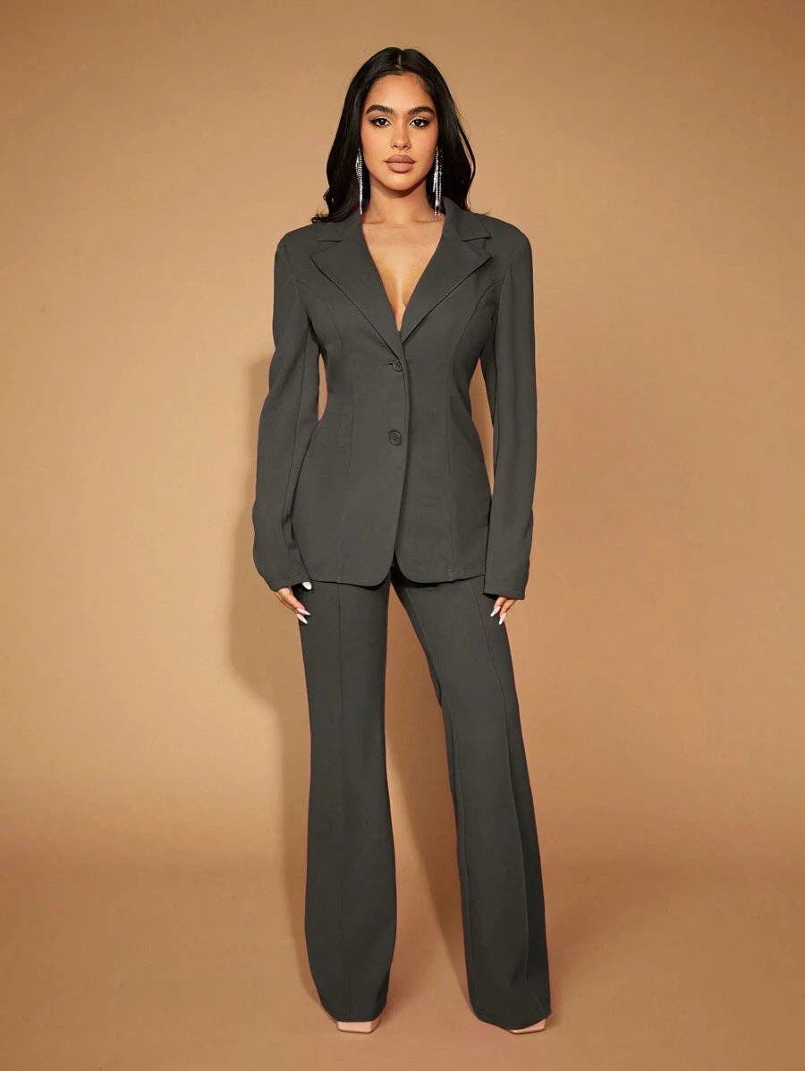 High Waist Straight Leg Pants | Women's Work Trousers