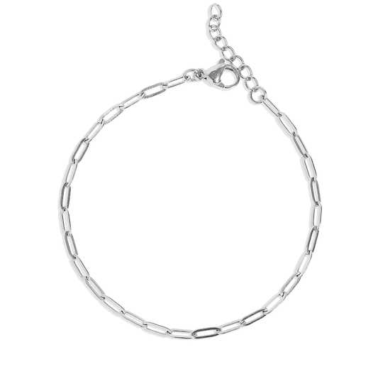 Magnolia bracelet |silver| paperclip chain |