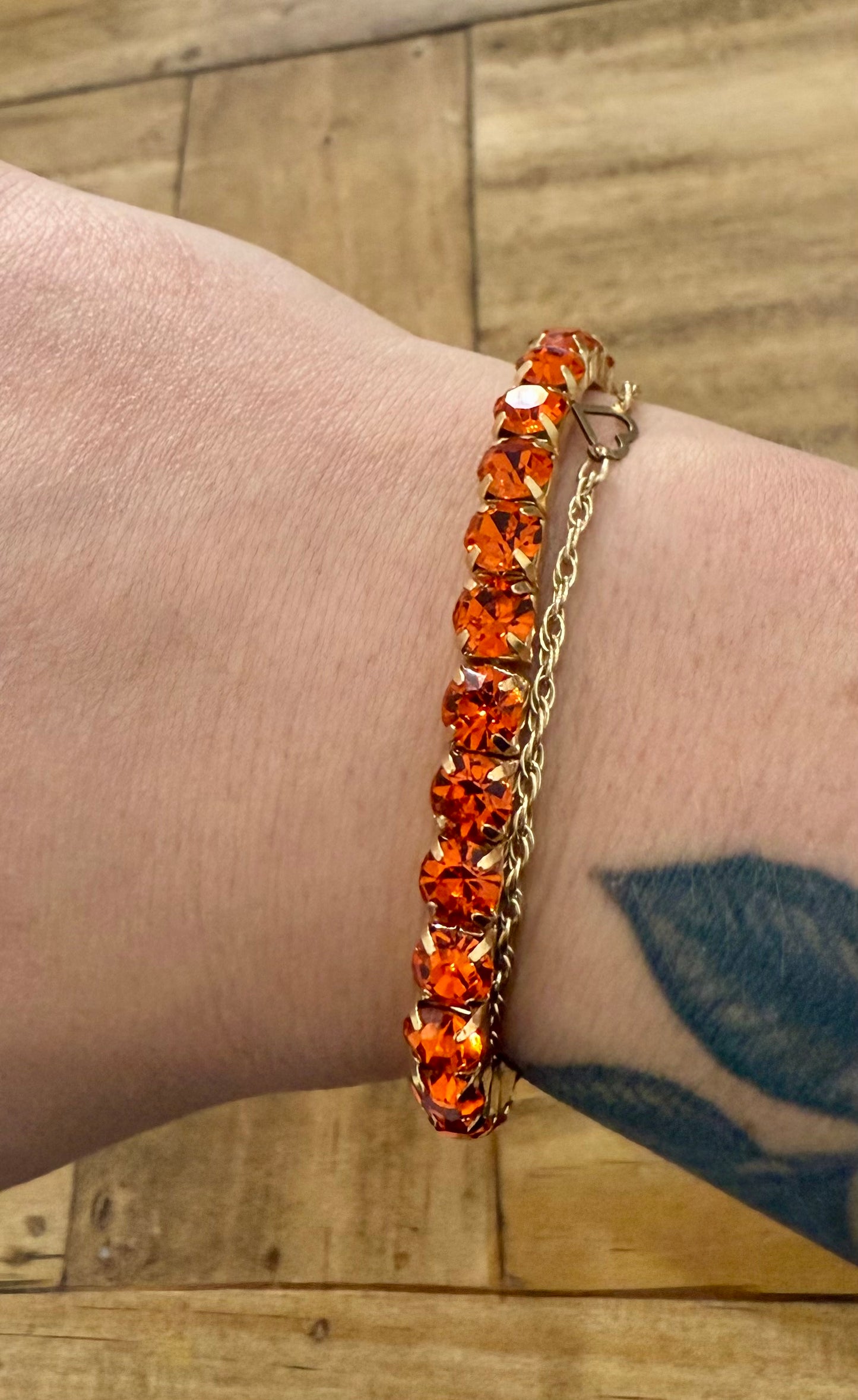 Small Orange Gem Bracelet