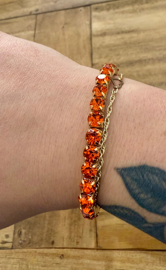 Small Orange Gem Bracelet