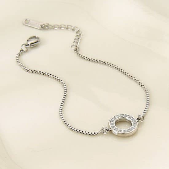 18K STAINLESS STEEL TARNISH FREE GEMSTONE BRACELET | 40B5220