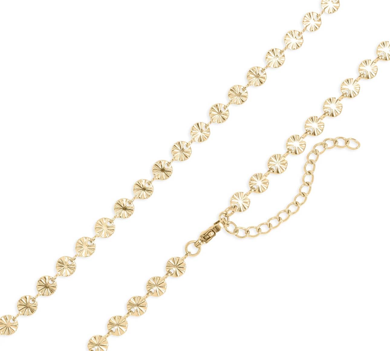 Gianna sunburst chain necklace | 18k gold plated