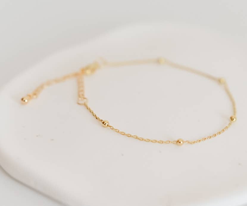 Leya bracelet | satelite chain | 18k gold plated