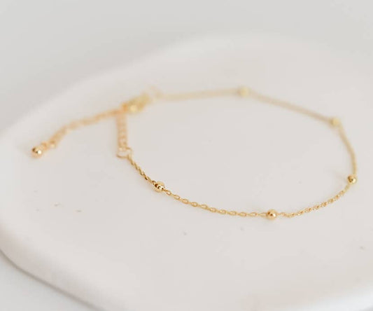 Leya bracelet | satelite chain | 18k gold plated