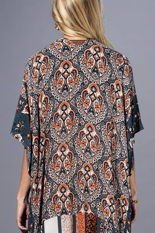 Vintage Inspired Paisley Kimono