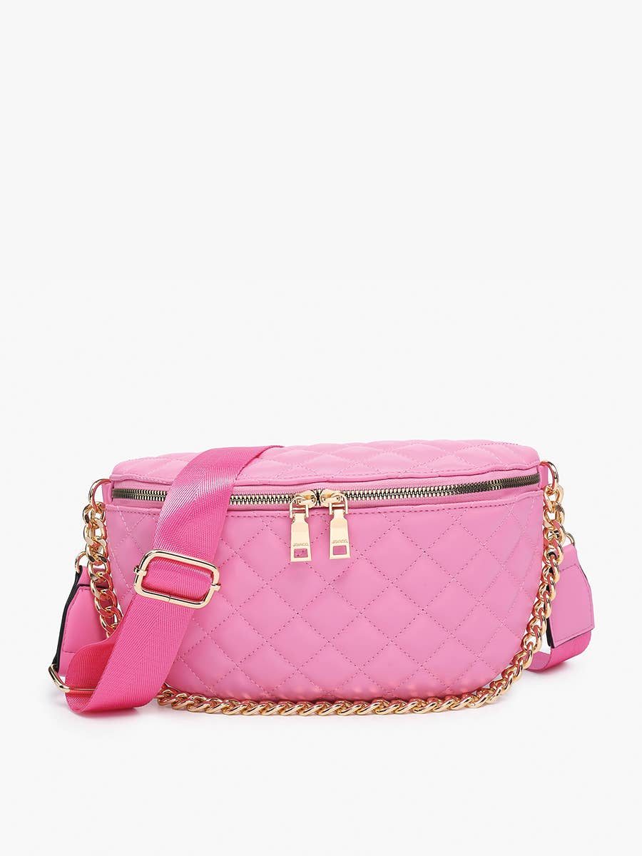 M2402 Sylvie Quilted Belt Bag with Chain Strap