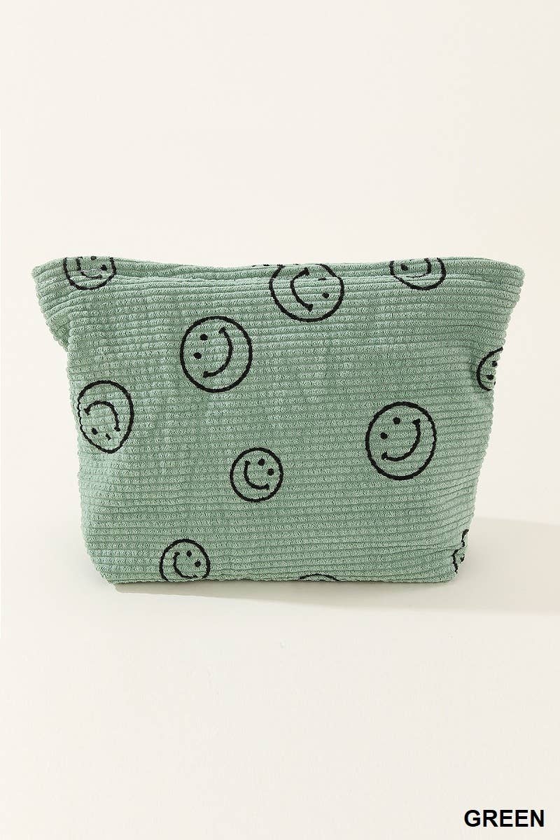 `.Corduroy Cosmetic Pouch Bag