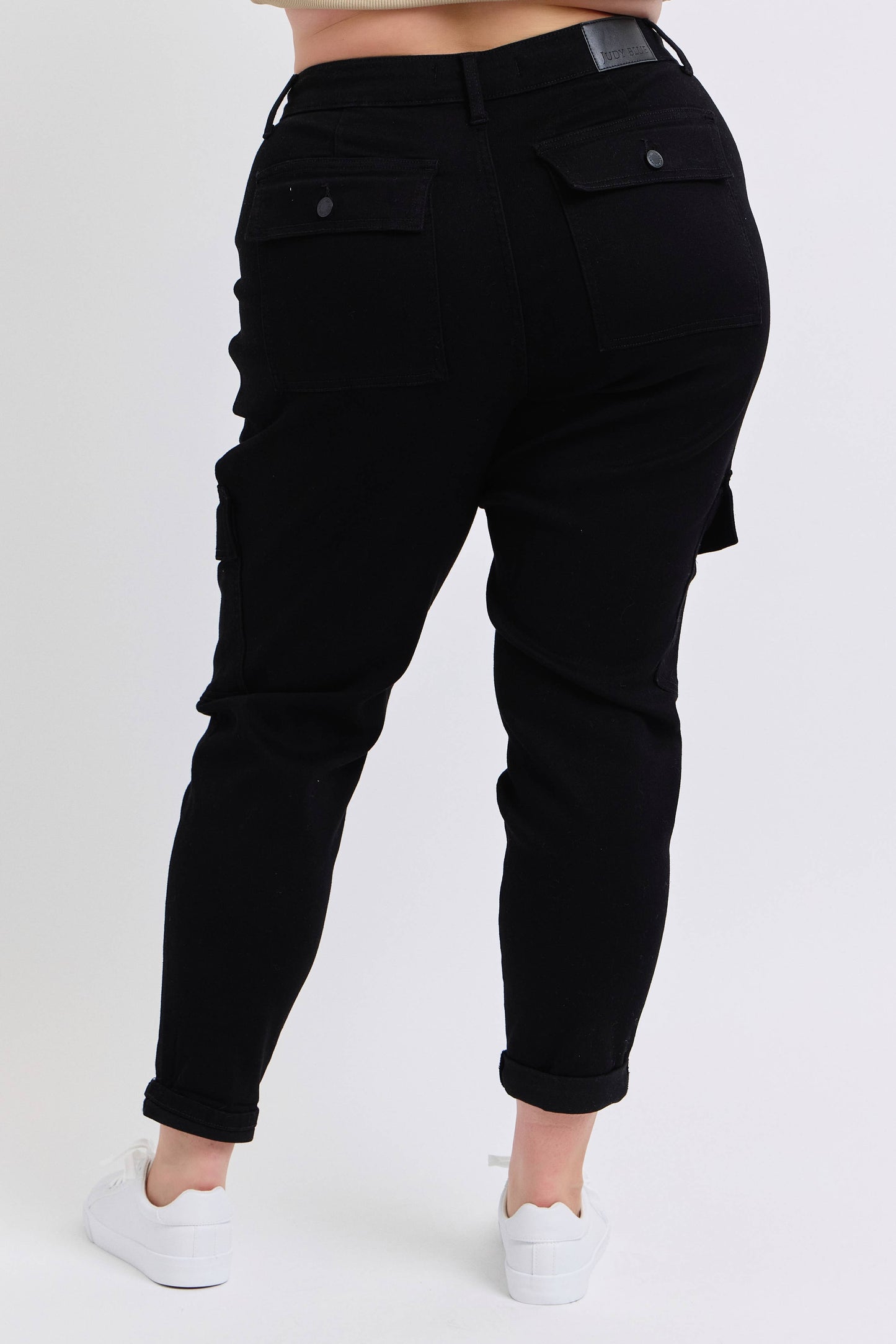 High Waisted Cargo Cuffed Jogger