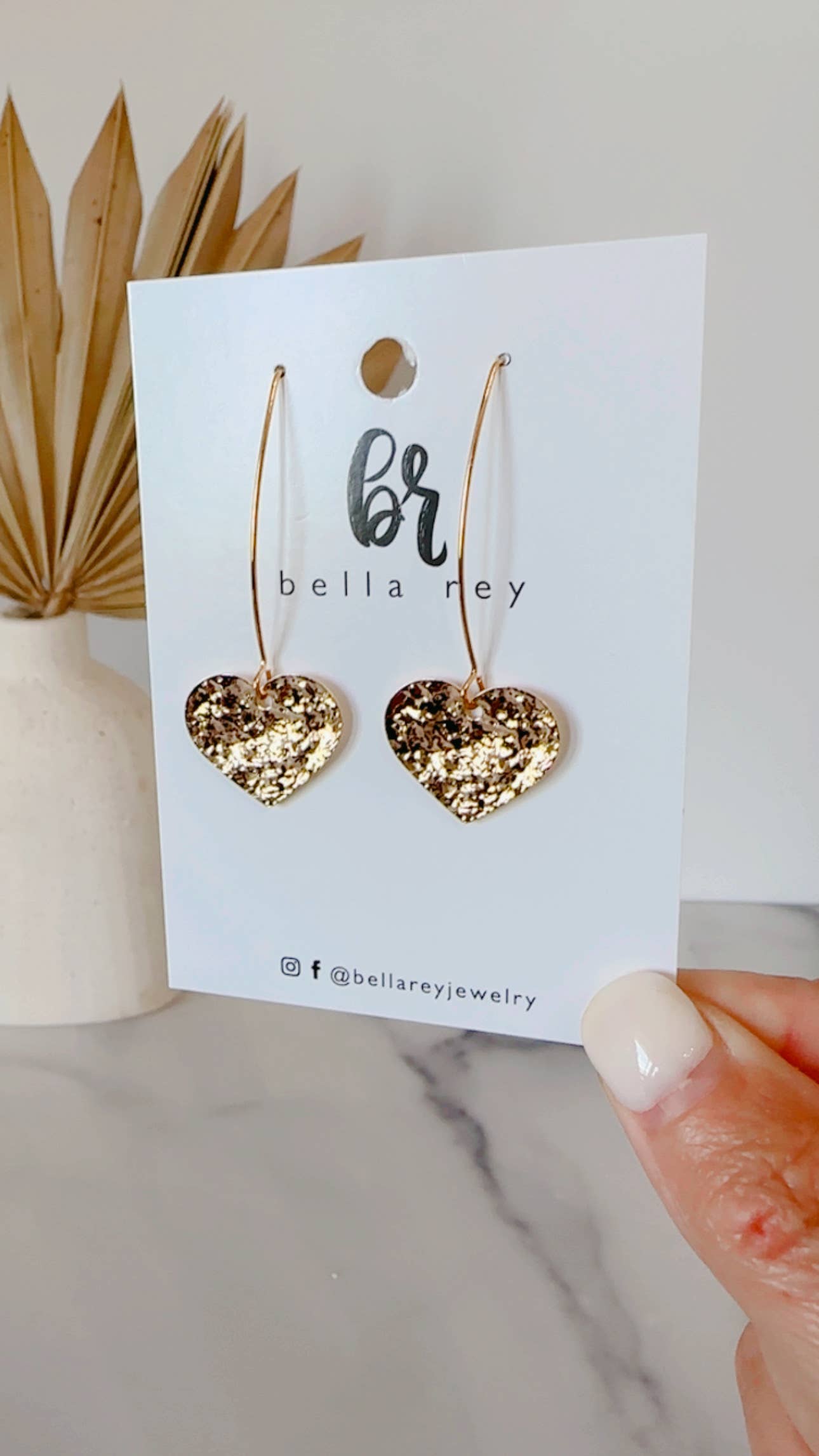 The June heart gold plated earrings | hypoallergenic