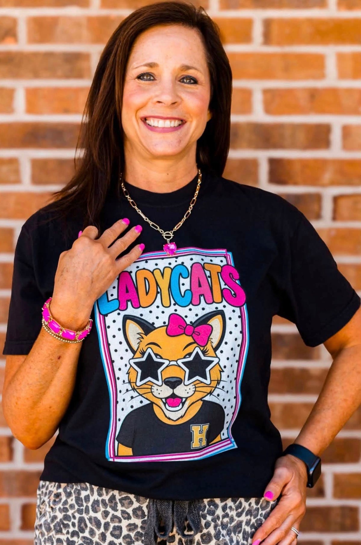 Colorful Ladycats Mascot T Shirt