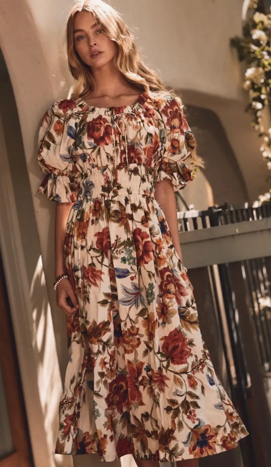 Fall Floral Dress