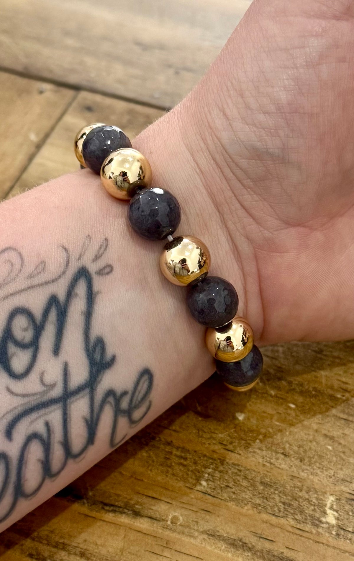 Medium Black & Gold Bracelet