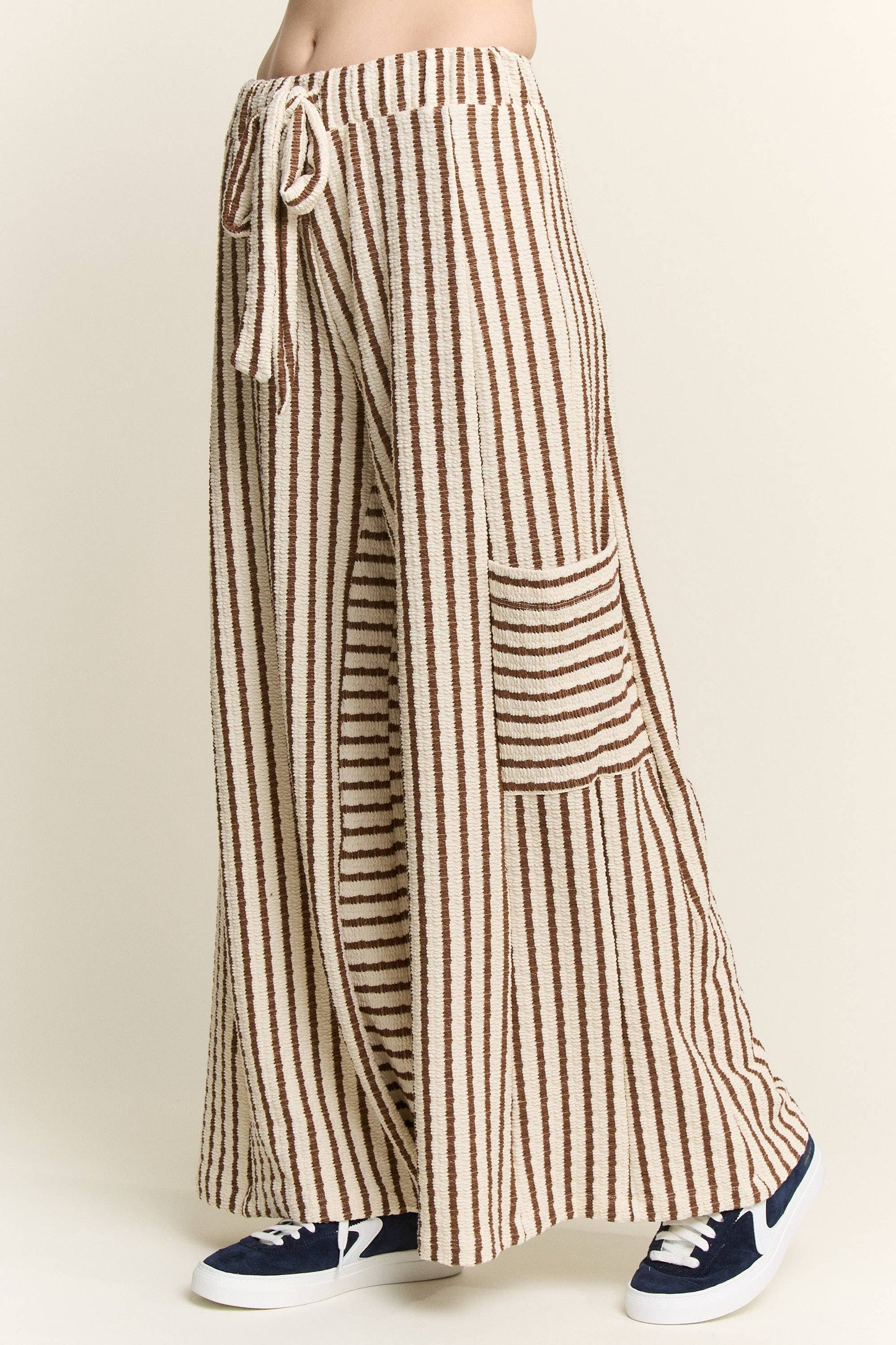 STRIPE WIDE LEG PANTS