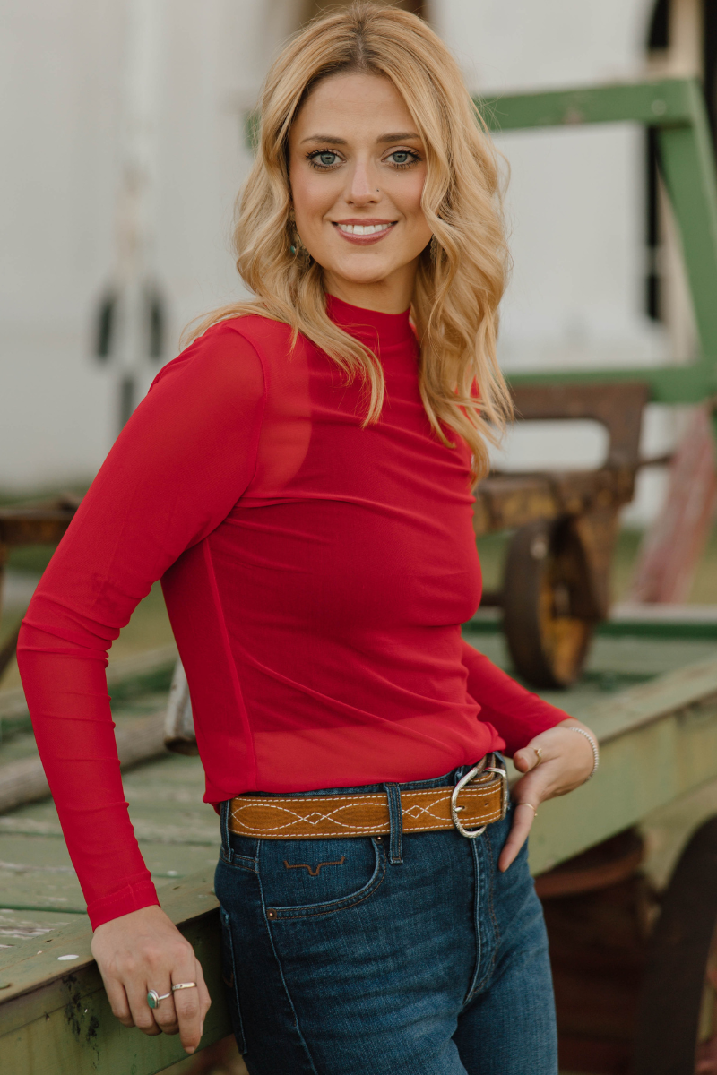 Meshed Out Red & Pink